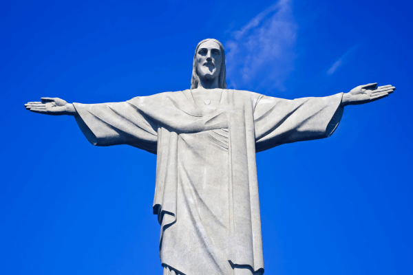 Estátua do Cristo Redentor no Rio de Janeiro.